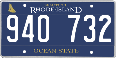 RI license plate 940732