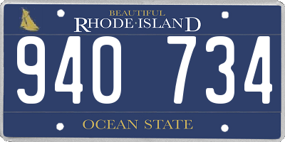 RI license plate 940734