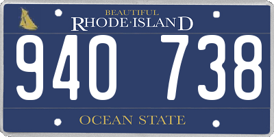 RI license plate 940738