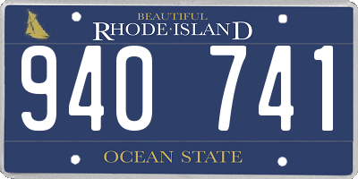 RI license plate 940741