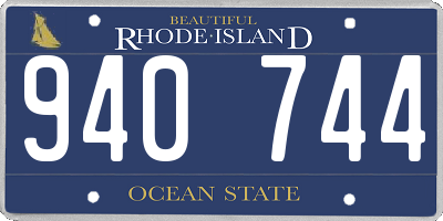 RI license plate 940744