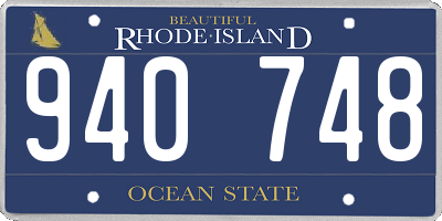 RI license plate 940748