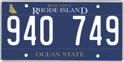 RI license plate 940749