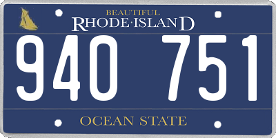 RI license plate 940751