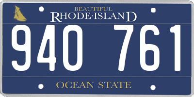 RI license plate 940761