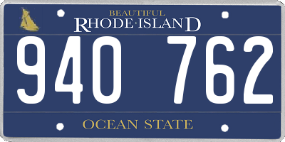RI license plate 940762