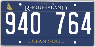 RI license plate 940764