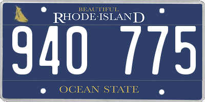 RI license plate 940775