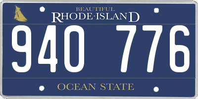 RI license plate 940776