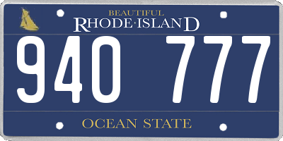 RI license plate 940777