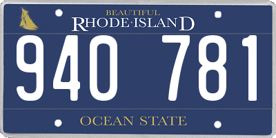 RI license plate 940781