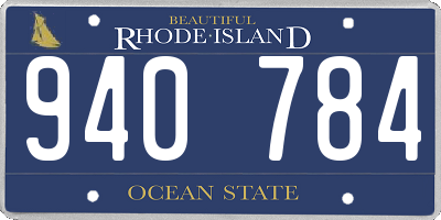 RI license plate 940784