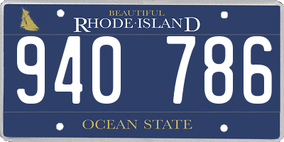 RI license plate 940786