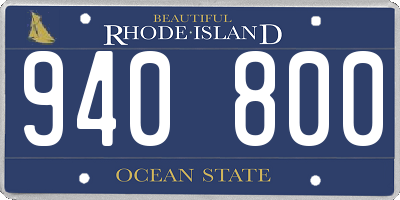 RI license plate 940800