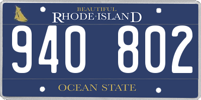 RI license plate 940802