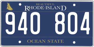 RI license plate 940804