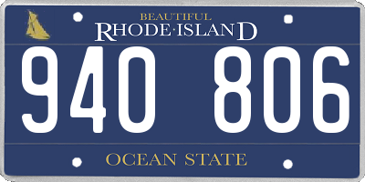 RI license plate 940806