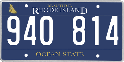 RI license plate 940814