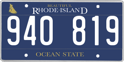 RI license plate 940819