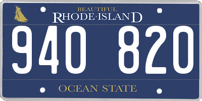 RI license plate 940820