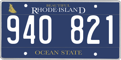 RI license plate 940821