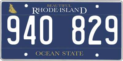 RI license plate 940829