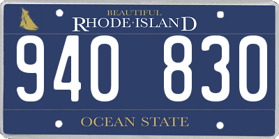 RI license plate 940830