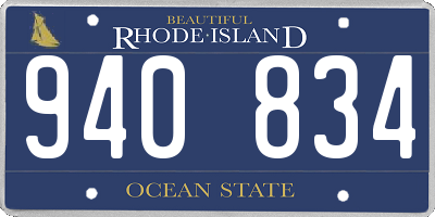 RI license plate 940834