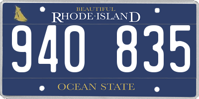 RI license plate 940835