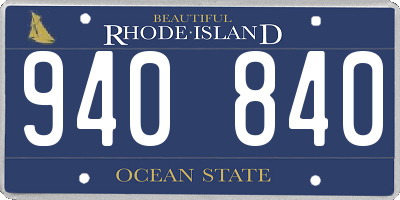 RI license plate 940840