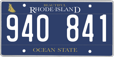 RI license plate 940841