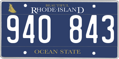 RI license plate 940843