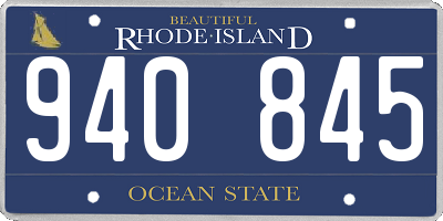 RI license plate 940845