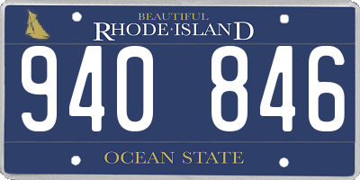RI license plate 940846