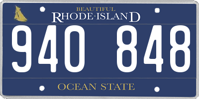 RI license plate 940848