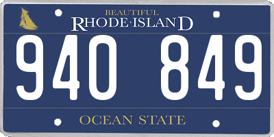 RI license plate 940849