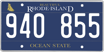 RI license plate 940855