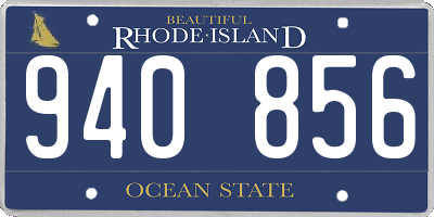 RI license plate 940856