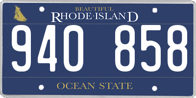 RI license plate 940858