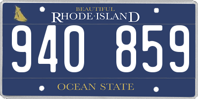 RI license plate 940859
