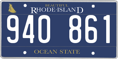 RI license plate 940861