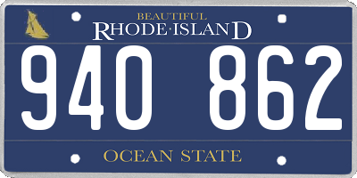 RI license plate 940862