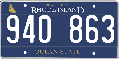RI license plate 940863