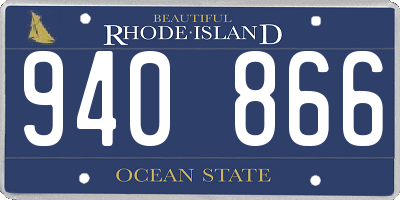 RI license plate 940866