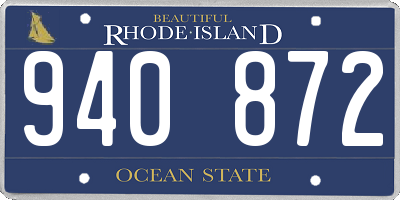 RI license plate 940872