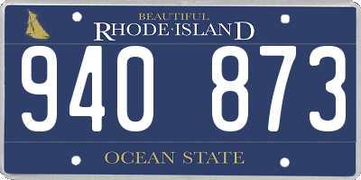 RI license plate 940873