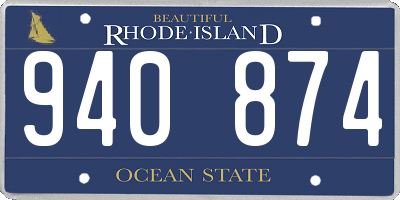 RI license plate 940874