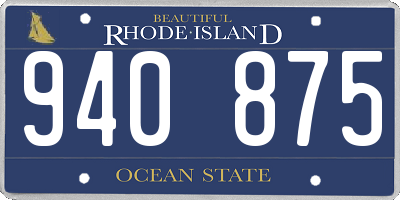 RI license plate 940875