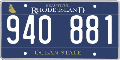 RI license plate 940881