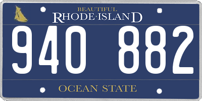 RI license plate 940882
